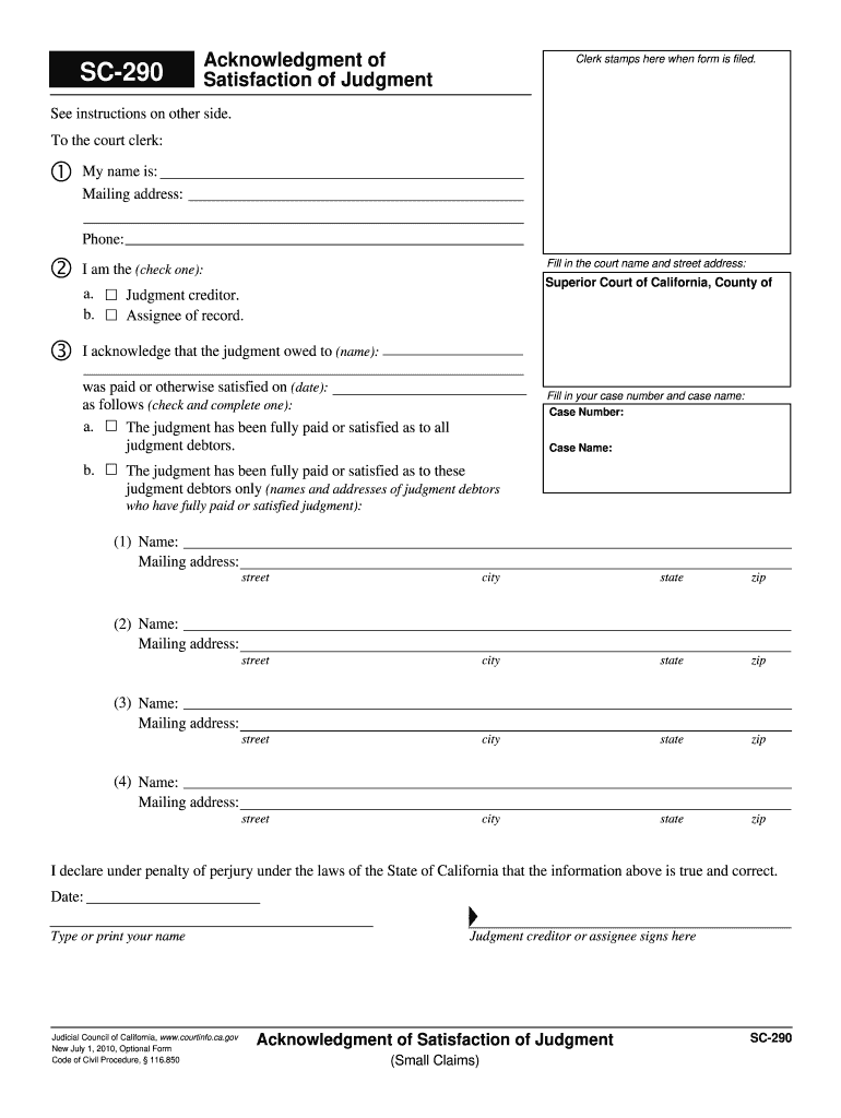 Get and Sign Sc 290 2010-2022 Form