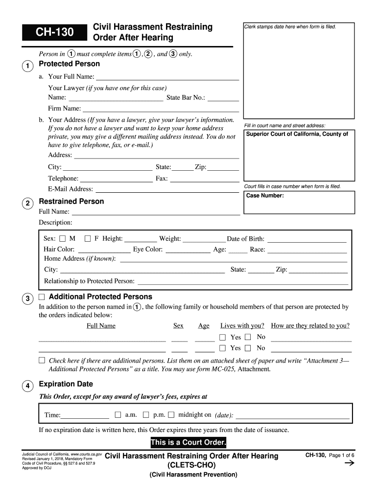  Ch130 Form 2018