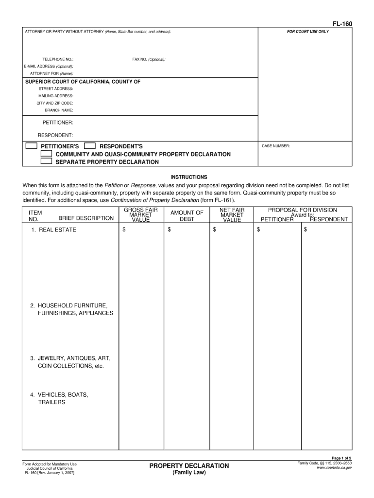  Fl 160 Form 2016