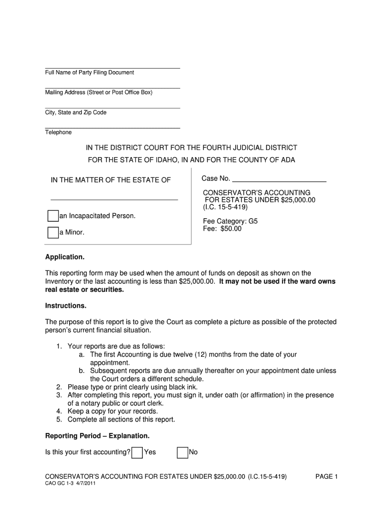  Printable Conservatorship Forms Arizona 2011-2024