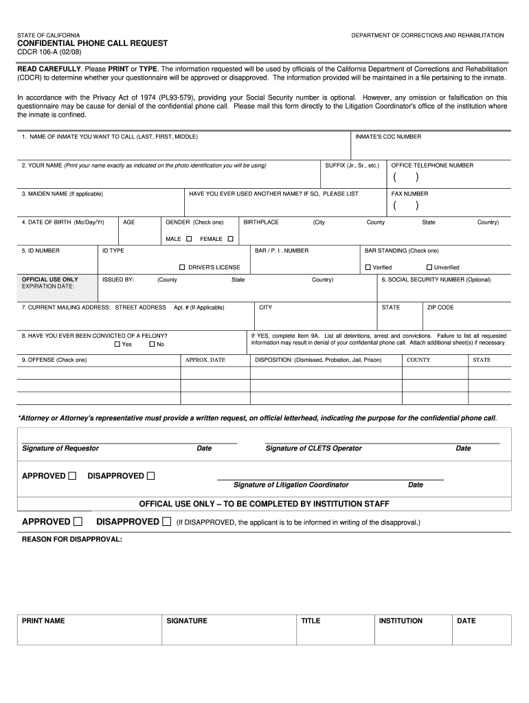  Cdcr 106 Rev 05 17 2008-2024