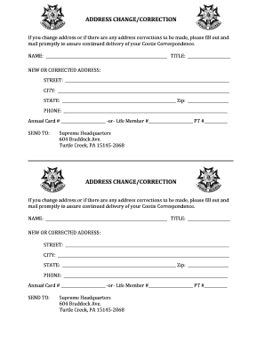 LIFE MEMBER Lotcs  Form