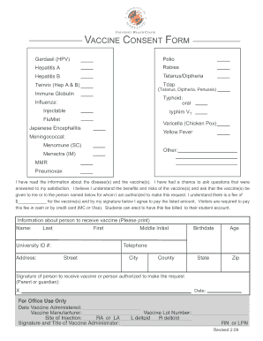 Consent Forms South Carolina