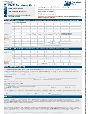 Ef Enrolment Form