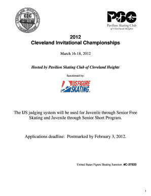Cleveland Invitational Championships  Form