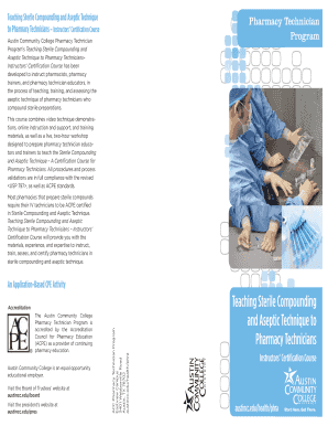 Sterile Compounding and Aseptic Technique PDF  Form