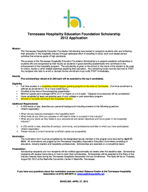 KNOXVILLE TOURISM ALLIANCE  Form