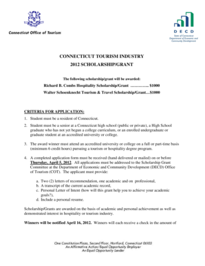 Scholarship Criteria on Letterhead 2 Ct  Form