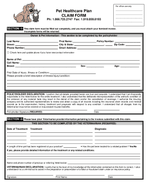 Pet Insurance Form