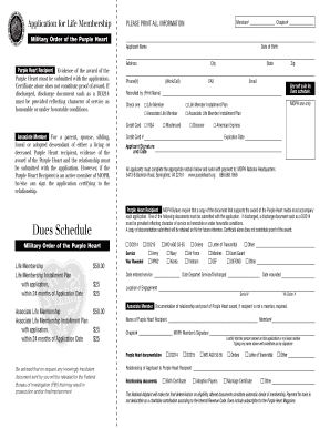  Purple Heart Certificate Template 2010-2024