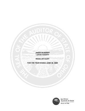Jades Academy Lucas County Regular Audit for the Year Ended June  Form