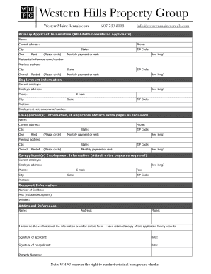 Westernmainerentals  Form