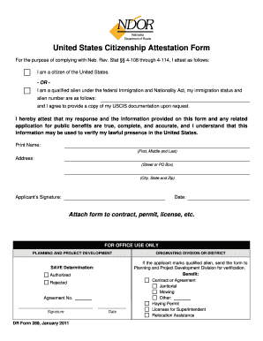 Us Attestation Form