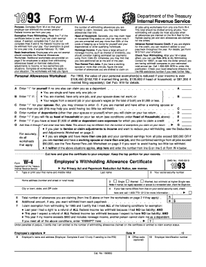 Form W 4 Employee&#039;s Withholding Allowance Certificate