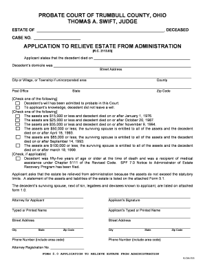 PROBATE COURT of TRUMBULL COUNTY Trumbullprobate  Form