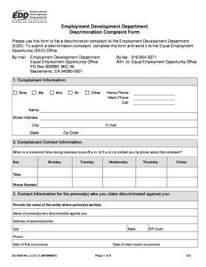  Edd Complaint Form 2010