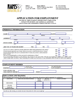 Rams Contracting Ltd Form