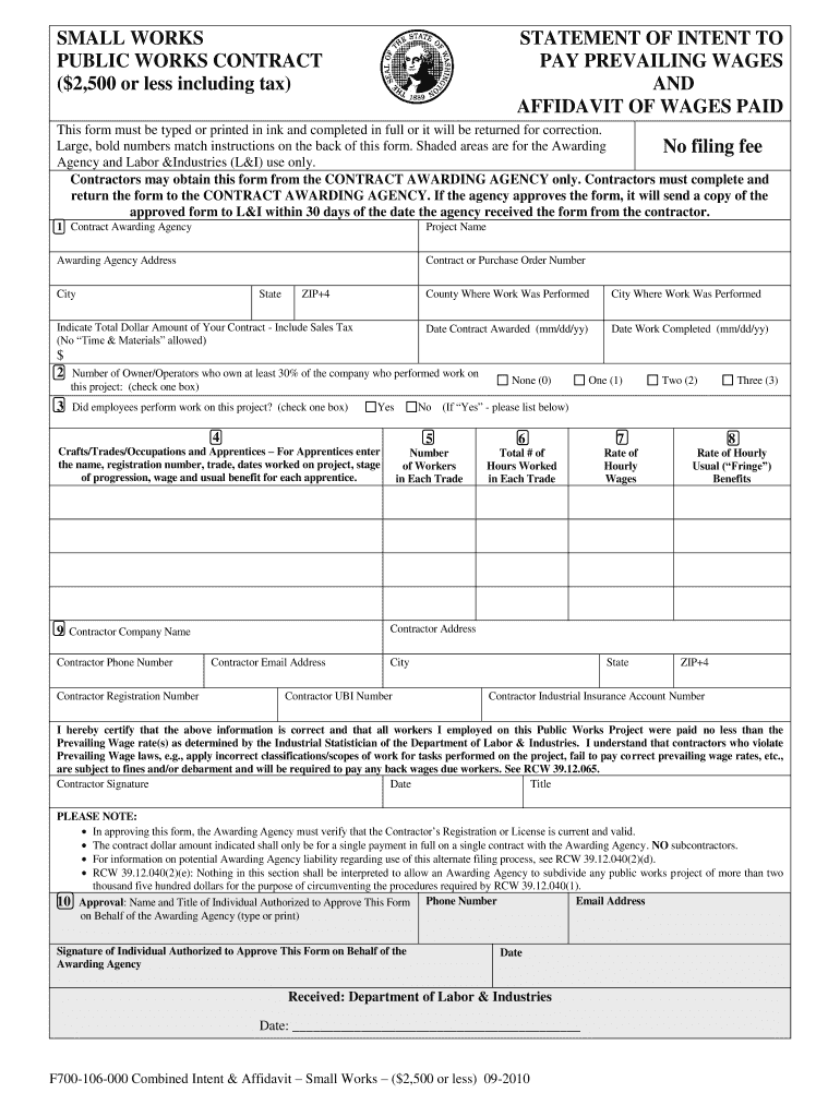  Intent Affidavit 2010-2024