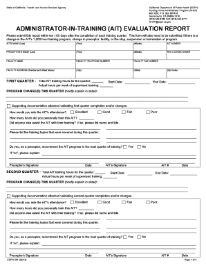 Cdph Ait Program  Form