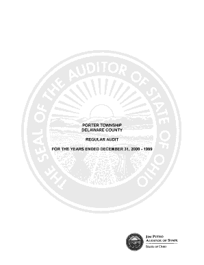 E Johanna Gladman Porter Township Report Wpd Auditor State Oh  Form