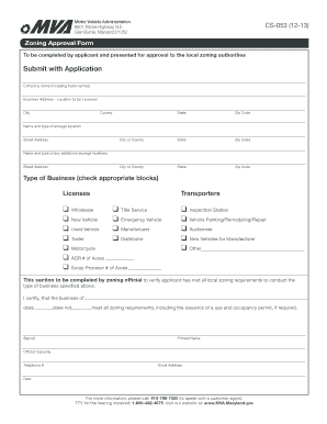 Zoning Approval Form