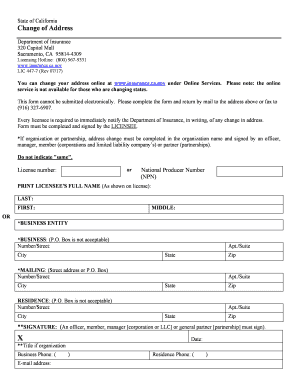 Lic Change of Address Form PDF