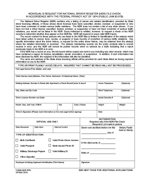 Ndr Prv Form