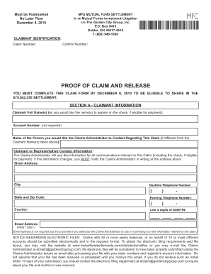 Mfs Mutual Fund Settlement  Form
