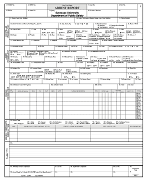 ARREST REPORT Publicsafety Syr  Form