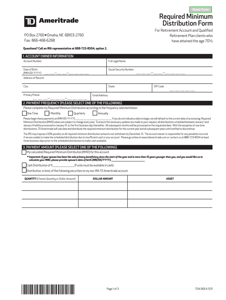 Td Ameritrade Rmd Form