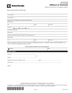 Affidavit of Domicile PDF  Form