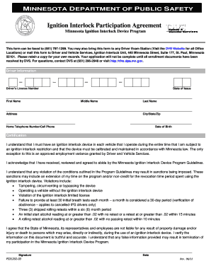 Mn Ignition Interlock Administrative Review  Form