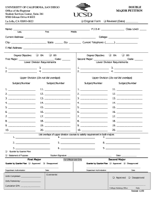 Double Major Ucsd  Form