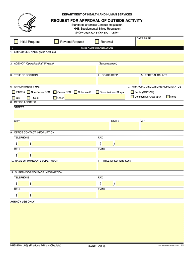 Hhs 520  Form