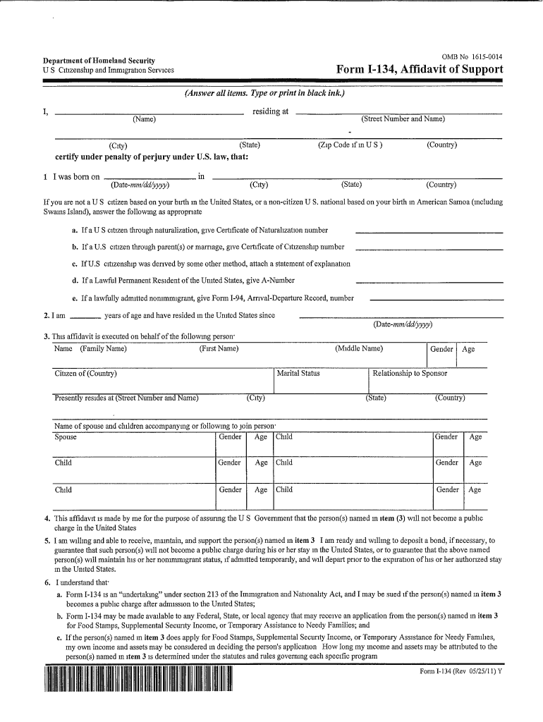  I 134  Form 2011