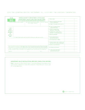 Form St 9q Massachusetts