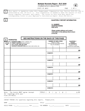 Bls 3020  Form