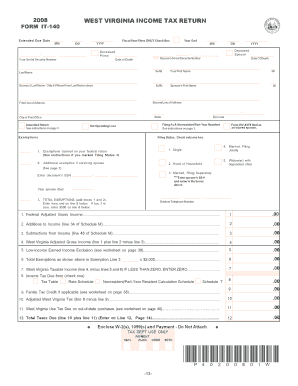  Wv Tax Form it 140 2008