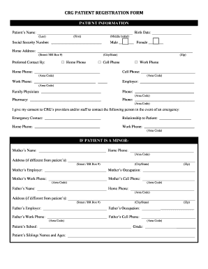 Editable Registration Form Printable