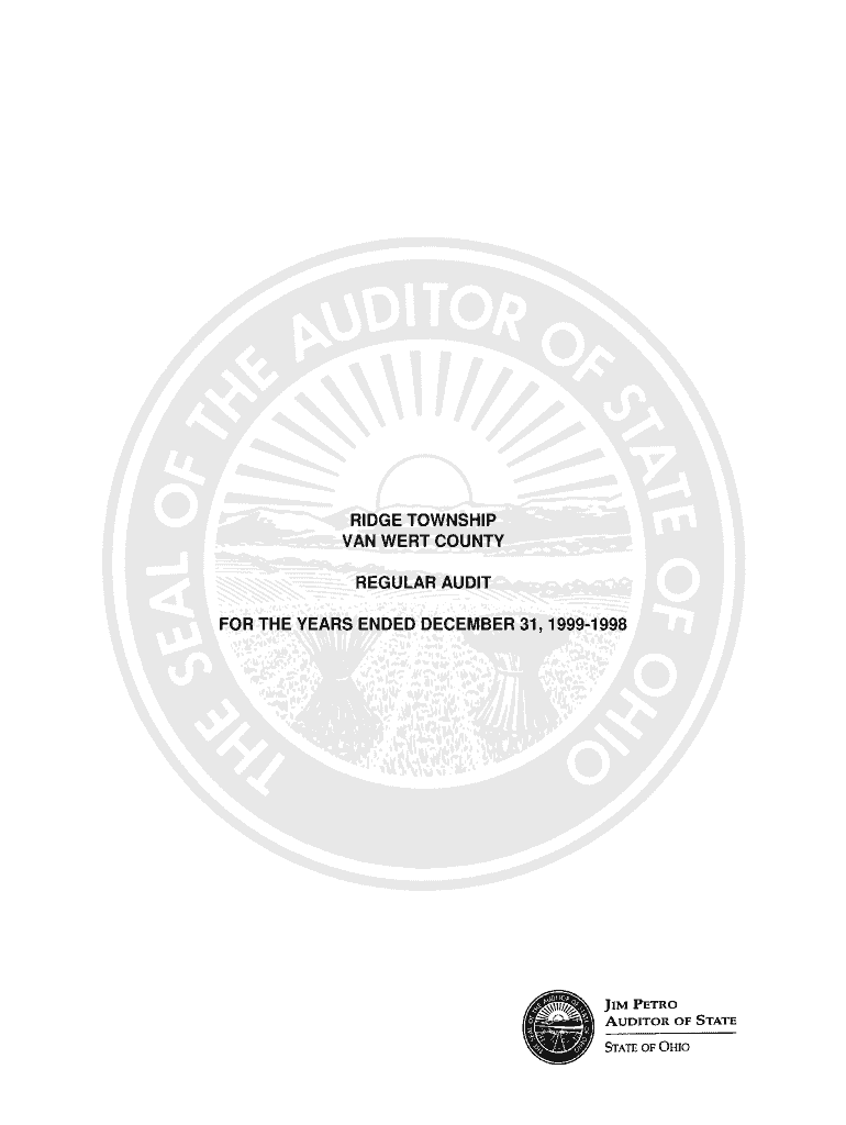 Statement of Cash Receipts, Cash Disbursements, and Changes in Fund Cash Auditor State Oh  Form