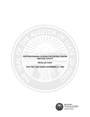 Portage Geauga JDC 99 Portage Wpd Ohio Auditor of State Auditor State Oh  Form