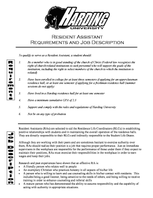 Harding Ra Contract Form