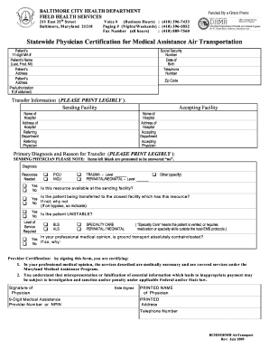 Ma Transportation Baltimore City  Form