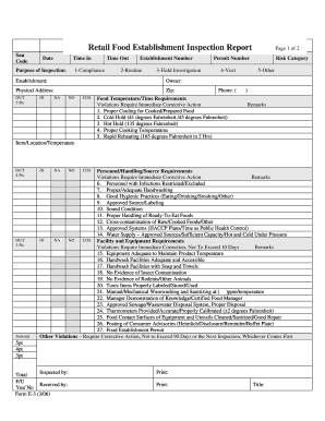 Sample of Establishment Report  Form