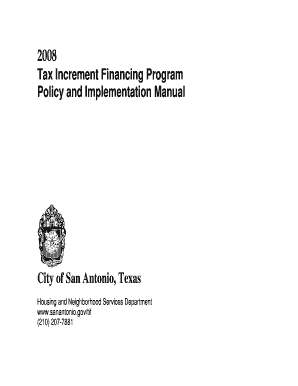 TIF Guideline R the City of San Antonio Sanantonio  Form