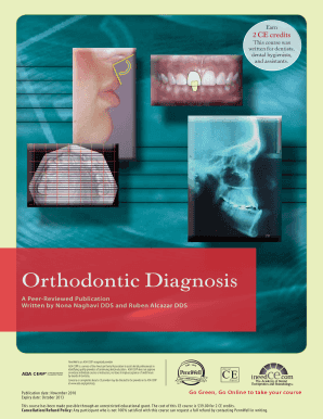 Orthodontic Diagnosis Sheet  Form