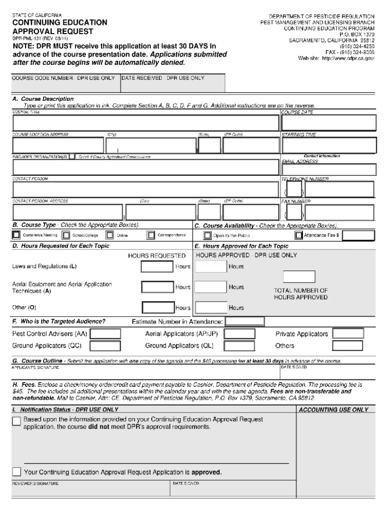 Online Registration for Pml 131 Form