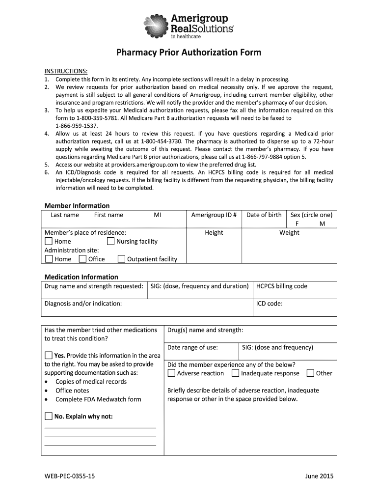  Pharmacy Prior Authorization Form 2012