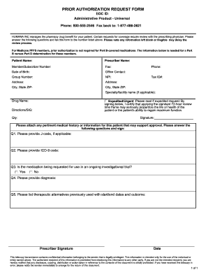 Prior authorization form humana baxter bell