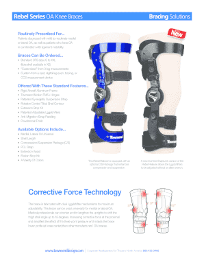 Townsend Knee Brace Order Form